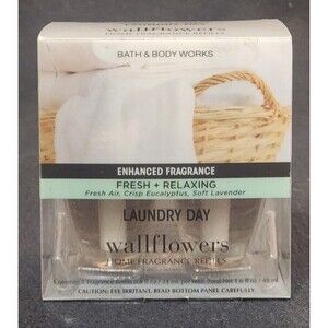Bath & Body Works Wallflowers Laundry Day 2 Pack Fragrance Refills 0.8 oz